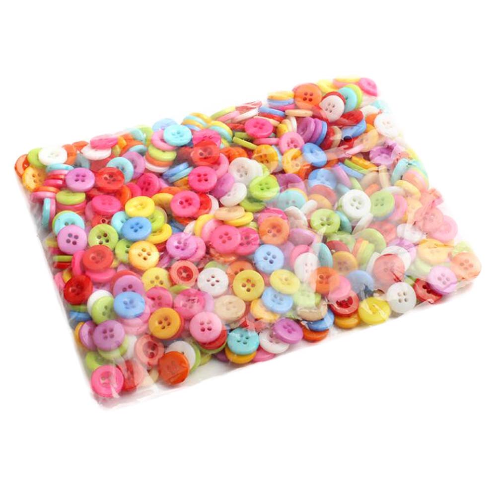 Picture of Panda Superstore PF-HOM13761871-DORIS00243-RP Sewing Plastic DIY Art Craft 4 Holes Round Buttons, Multi Color - 500 Piece