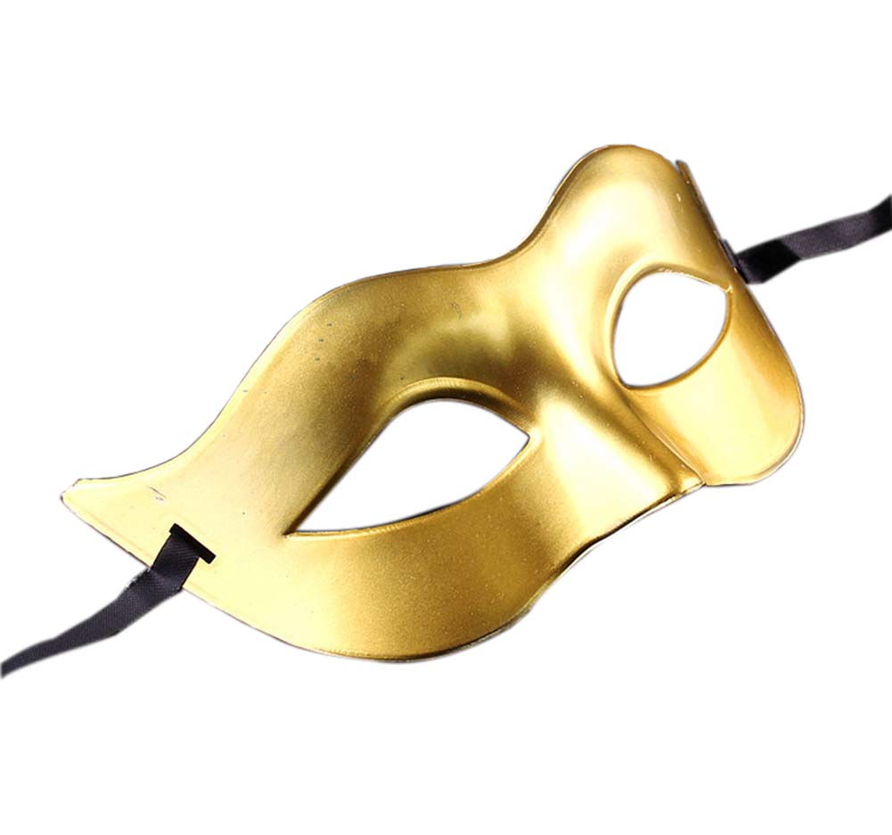 Picture of Panda Superstore PF-TOY2229578011-KELLY00075-RP Half Halloween Carnival Party Accessory Masquerades Venetian Mask, Gold - 10 Piece