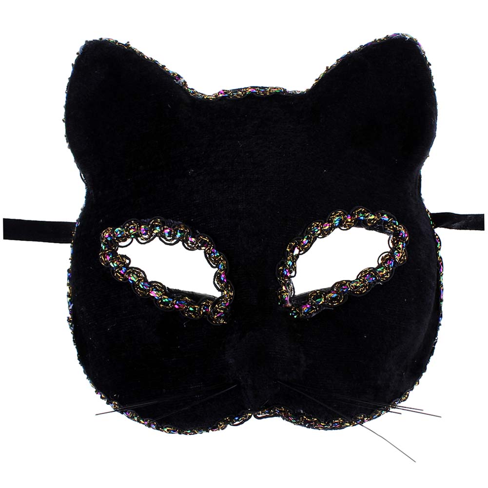 Picture of Panda Superstore PF-TOY2229578011-KELLY00373-RP Halloween Fox Mask Novelty Halloween Mardi Gras Face Mask Costume Accessory, Black