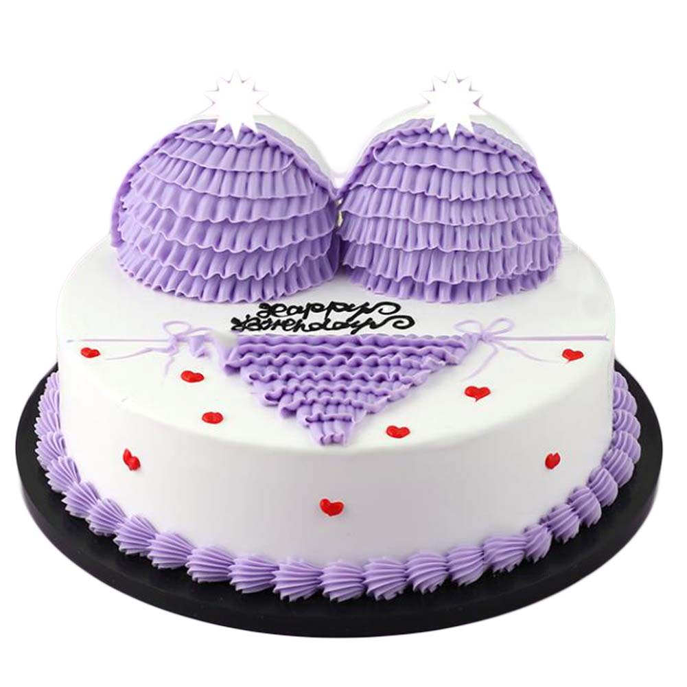 Picture of Panda Superstore PF-HOM10844426011-DORIS00002-RP 10 in. Artificial Cake Adult Erotic Bra Underwear Birthday Cake Replica Prop Party Decoration, Purple