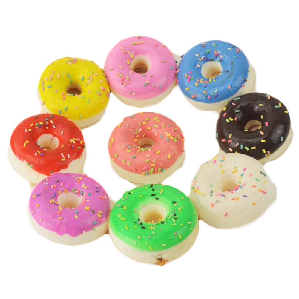 Picture of Panda Superstore PF-HOM10844426011-DORIS00810-RP Fake Donuts Simulation Artificial Food Cake Mixed Play Food Model Kitchen Toy Replica Prop Cakes Decoration - 9 Piece