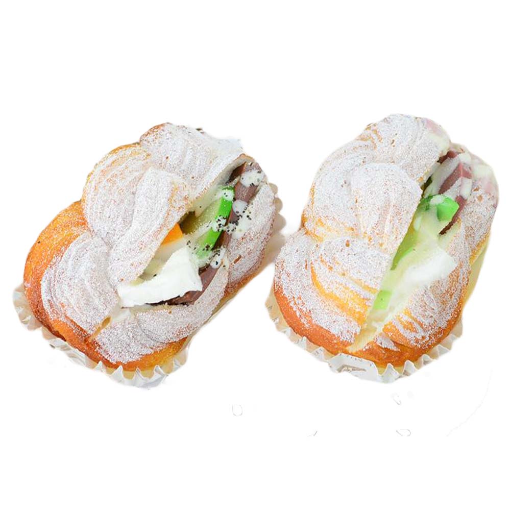 Picture of Panda Superstore PF-HOM10844426011-DORIS01055-RP Artificial Bread Fake Twist Bread Simulation Sandwich Food Model Kitchen Photography Props Party Decor Replica Prop Bakery Display - 6 Piece