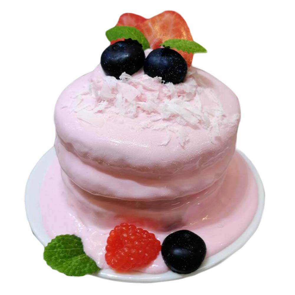 Picture of Panda Superstore PF-HOM10844426011-DORIS01061-RP Fake Cake Realistic Souffle Artificial Dessert Crafts Photography Props Party Replica Prop Kitchen Bakery Display, Pink