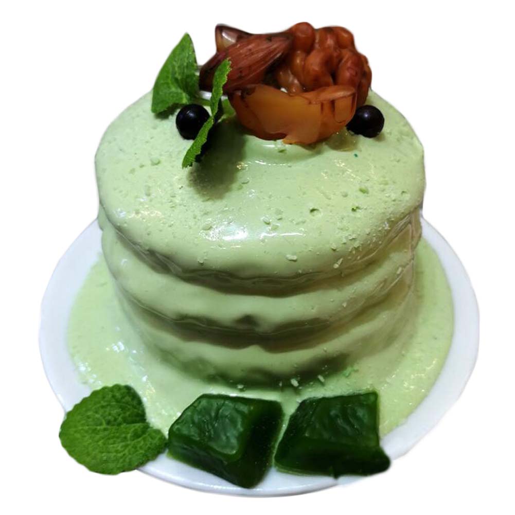 Picture of Panda Superstore PF-HOM10844426011-DORIS01064-RP Artificial Dessert Realistic Matcha Souffle Crafts Fake Cake Photography Props Party Replica Prop Kitchen Bakery Display, Green