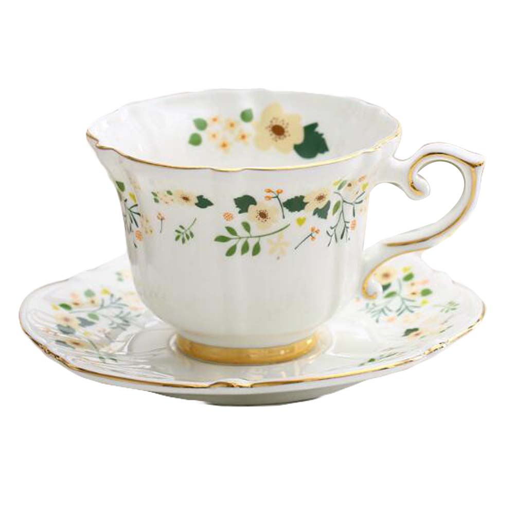 Picture of Panda Superstore PF-HOM9302388011-DORIS00158-RP 7.4 oz Floral European Style Tea Cup & Saucer Set for Afternoon Tea, Multi Color