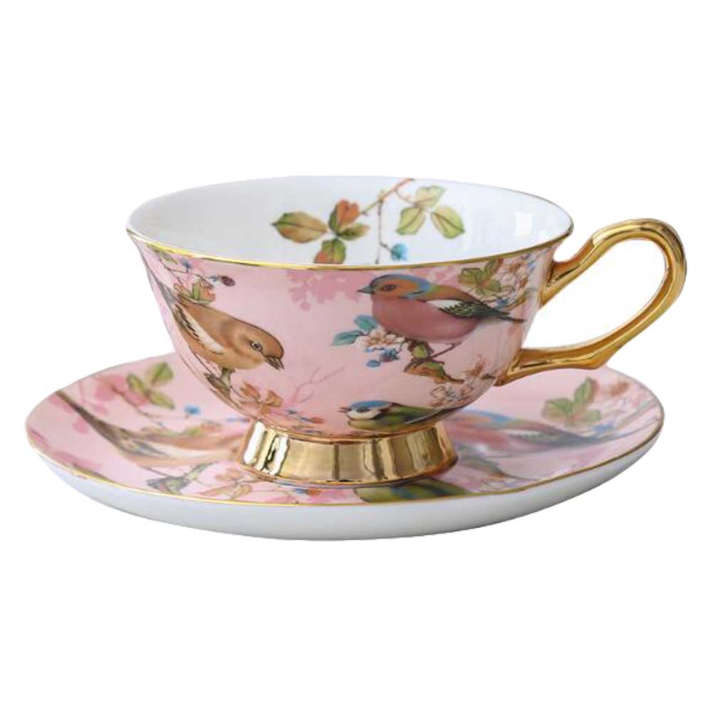 Picture of Panda Superstore PF-HOM9302388011-DORIS00160-RP 6.4 oz Porcelain Spring China Painting Tea Cup & Saucer Set, Multi Color