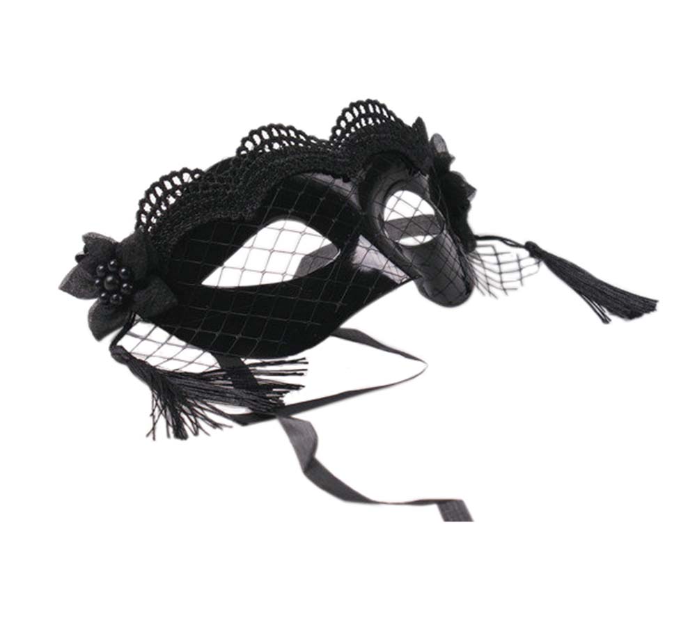 Picture of Panda Superstore PF-TOY2229578011-KELLY00067-RP Mesh Masquerade Mardi Gras Deecorations Masks for Womens, Black