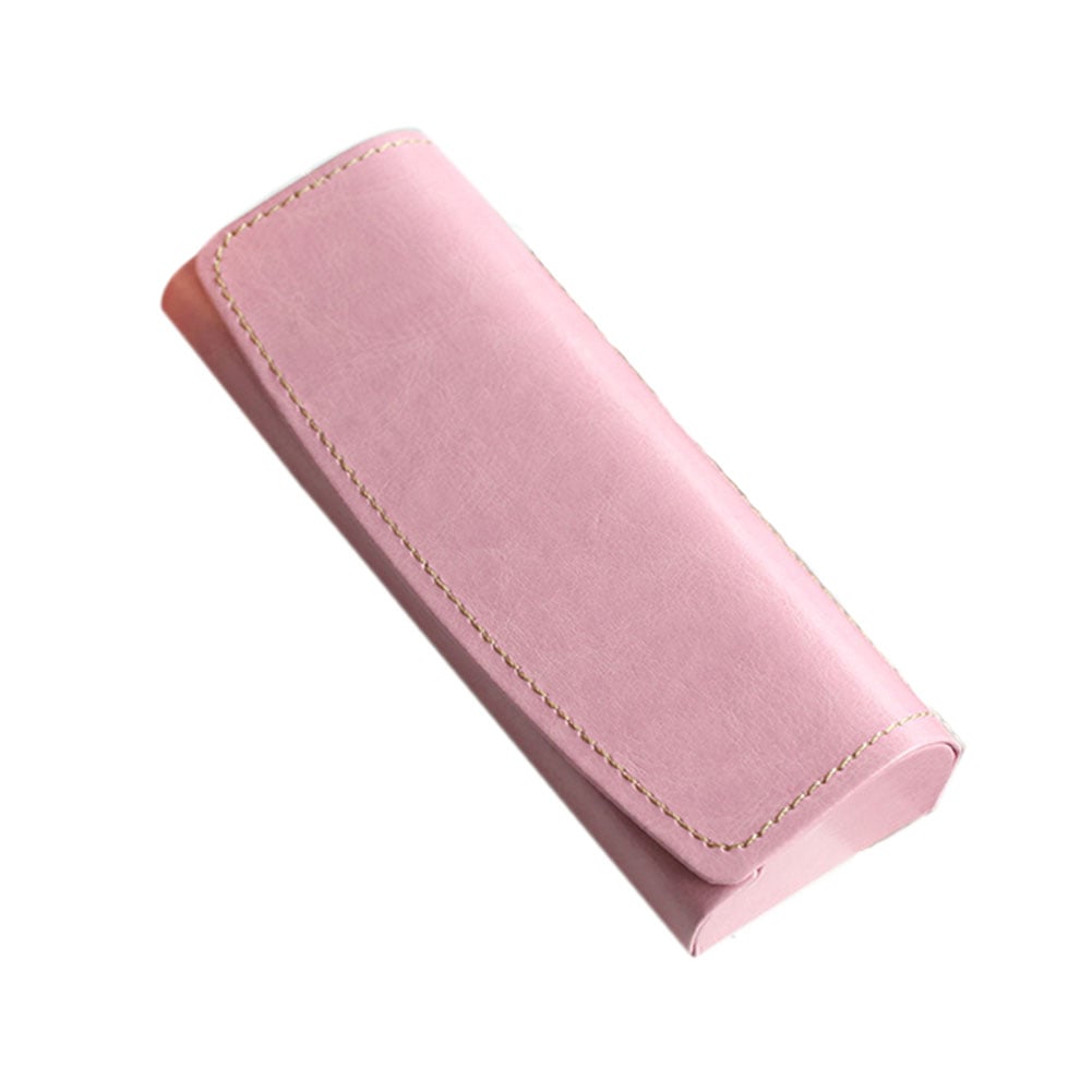 6 x 2.1 x 1.1 in. Simple Style Portable Anti-Pressure Glasses Protective Case Box, Pink