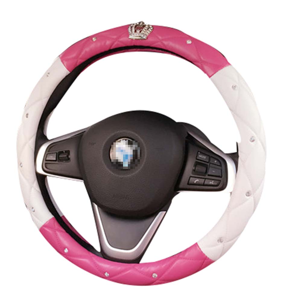 14.96 in. Non-Slip Car Steering Wheel Cover Beautiful Handlebars Sets, Multi Color
