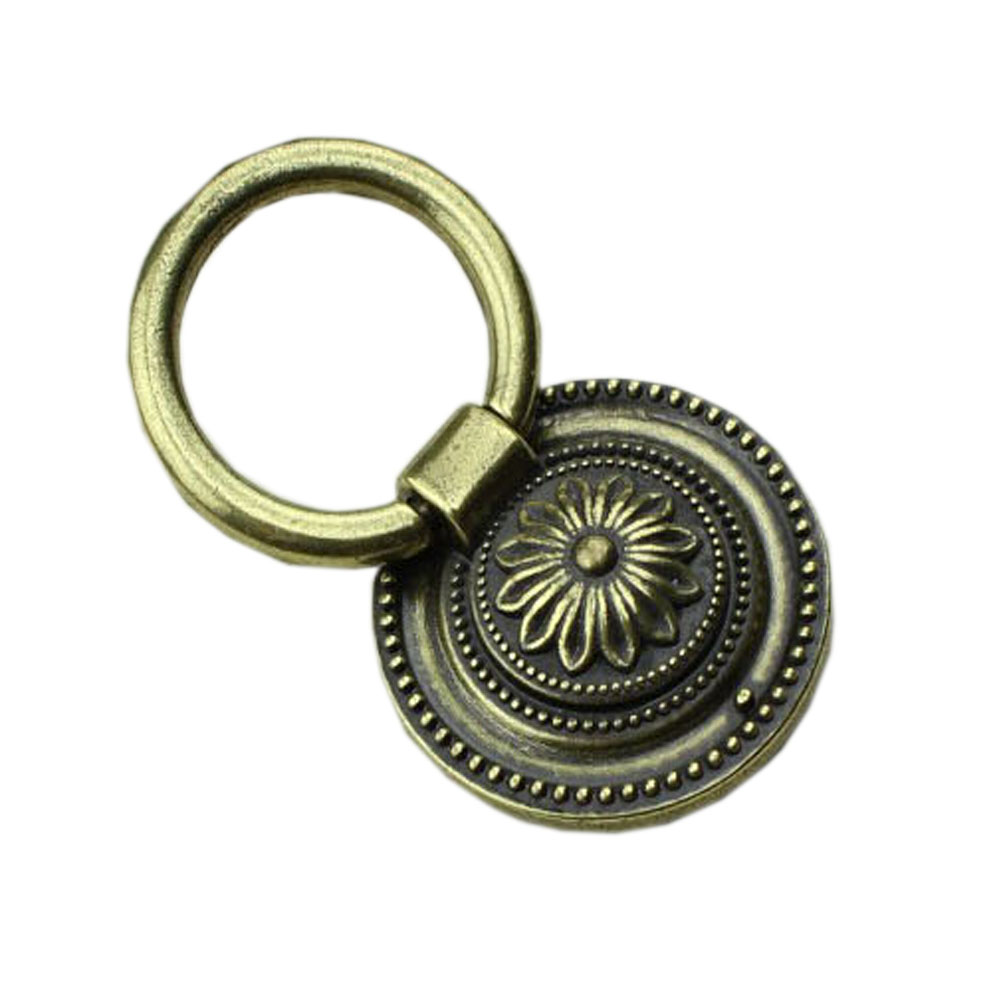 1.85 in. Vintage Pastoral Antique Zinc Alloy Drawer Handles, Pulls & Knobs, Brown - Set of 4