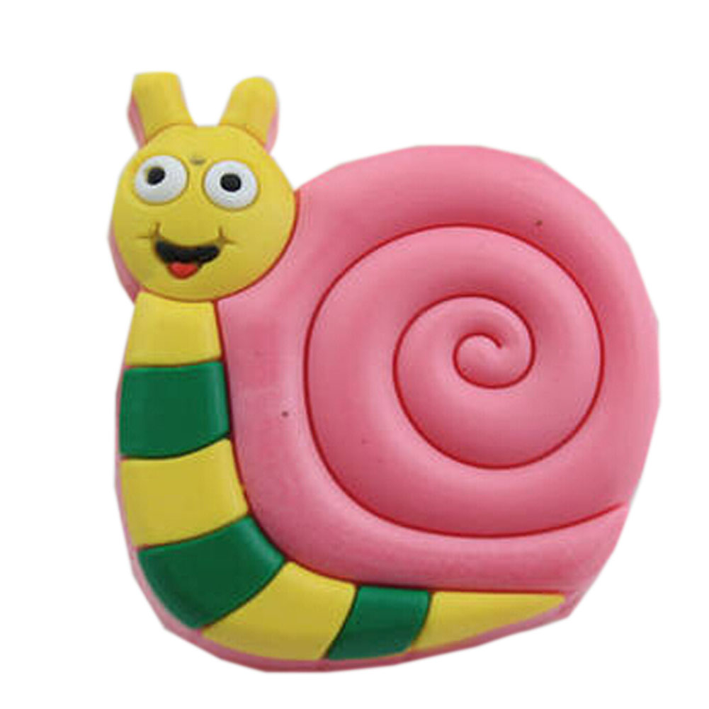 1.57 in. Adroble Snail Protective PVC Kids Drawer, Cabinet Handles & Pulls, Multi Color - Set of 4