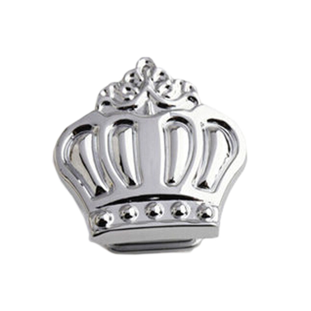 1.37 x 1.37 in. Zinc Alloy Drawer Handles & Pulls, Knobs & Decors, Silver Crown - Set of 3