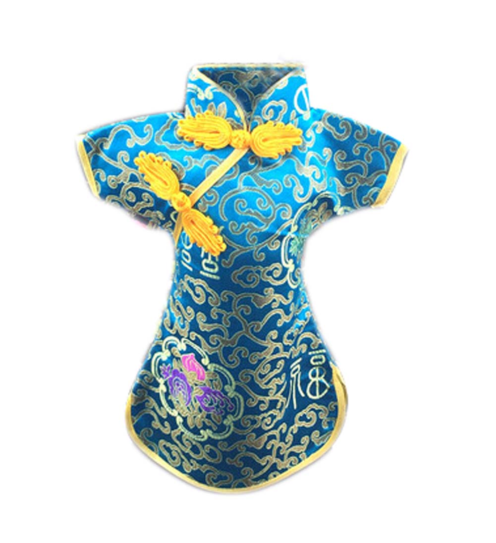Picture of Panda Superstore PS-HOM13299291-TARA00665 Chinese Crafts Red Wine & Beer Storage Bag, Light Blue - Set of 3