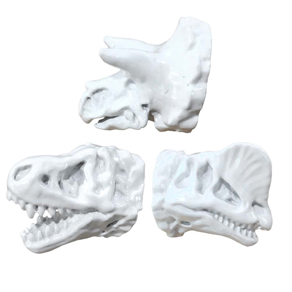 Picture of Panda Superstore PE-HOMKNOBDN-WHTSET-DORIS Resin Simulation Dinosaur Funny Drawer Handle Knobs for Bedroom Kitchen Bathroom&#44; White - 3 Piece