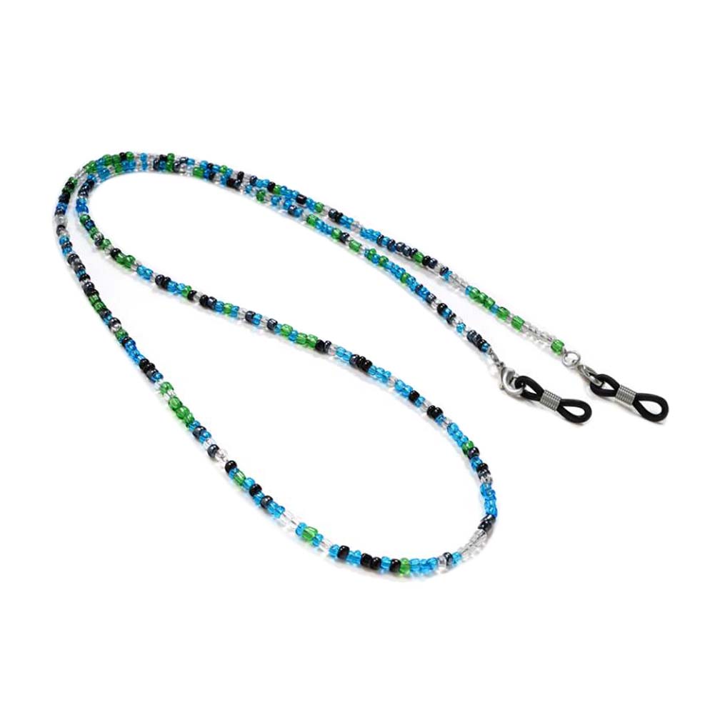 27.5 in. Acrylic Beads Reading Glasses String Eyeglass Chains Holder, Green