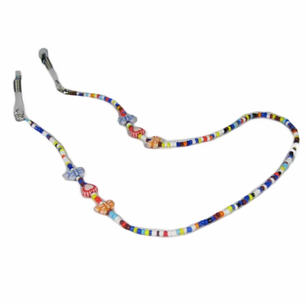 18.9 in. Random Color Kids Plastic Colorful Beads Sunglasses Chain, Multi Color