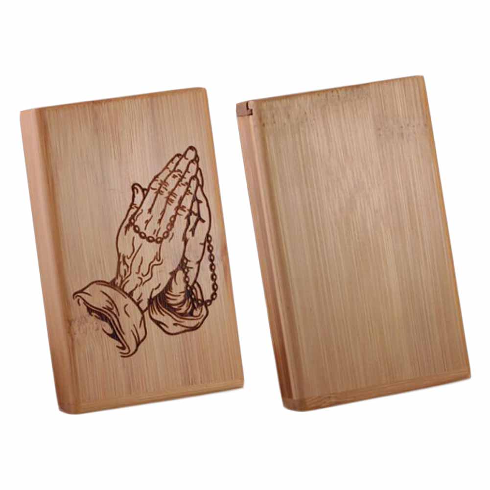 PL-CLO3478914011-DORIS01532-RP 4.4 x 2.6 x 0.86 in. Wood Bamboo Cigarette Box Holder Pack Case for Hold 20 Thin Cigarettes, Pink -  Panda Superstore