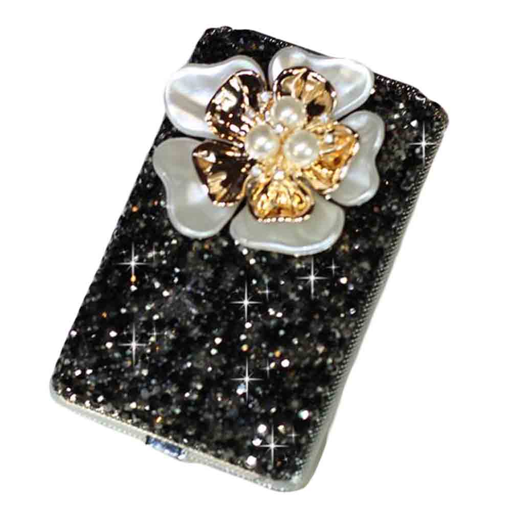 PL-CLO3478915011-DORIS00925-RP 3.7 x 2.3 in. Rhinestone Cigarette Case Bling Bling Cigarette Box Women Cigarette Holder, Black -  Panda Superstore