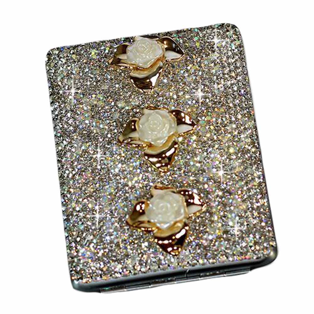 PL-CLO3478915011-DORIS00931-RP 3.9 x 2.9 in. Women Metal Rhinestone Bling Cigarette Case Box, White -  Panda Superstore