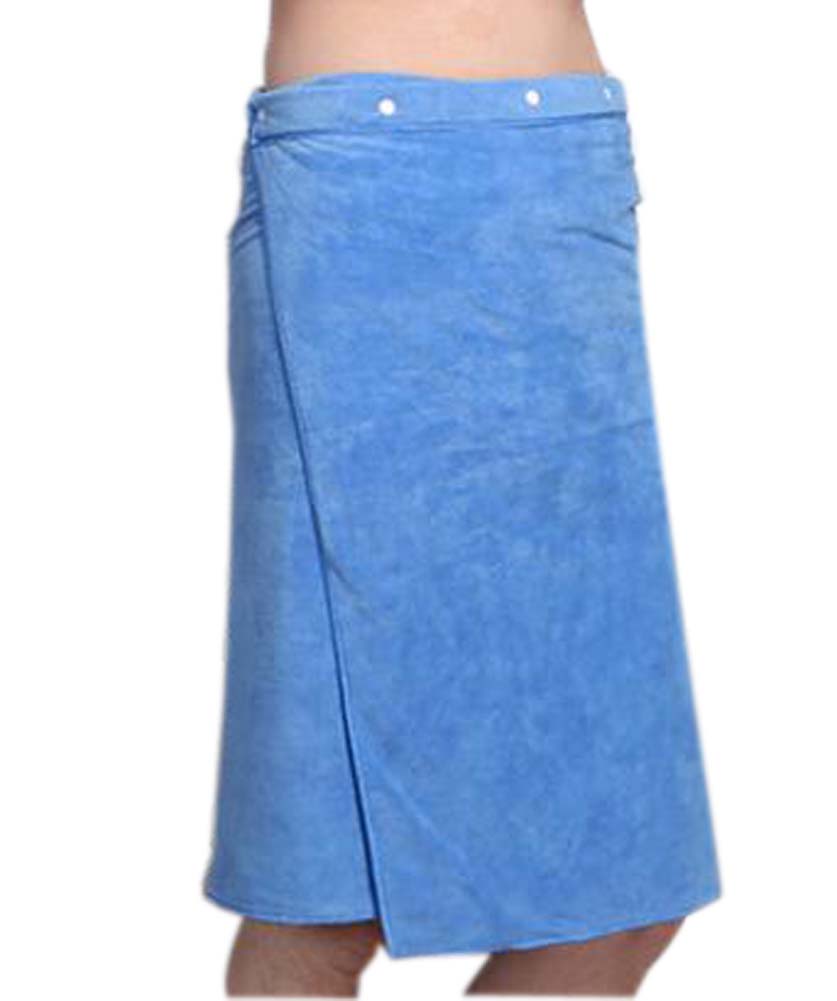 55 x 27 in. Mens Soft & Absorbent Shower Wrap Bath Towel, Light Blue