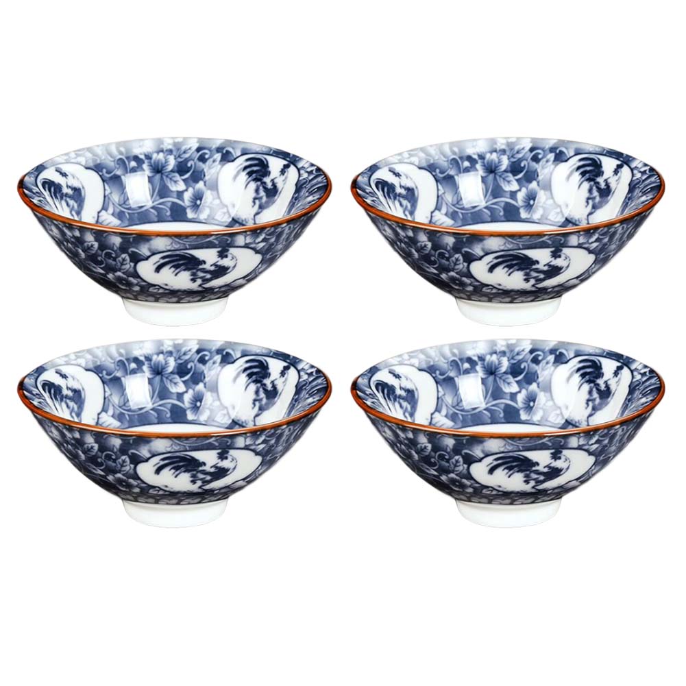 Picture of Panda Superstore PF-HOM367125011-DORIS00020-RP 1.3 oz Handmade Chinese Kungfu Japanese Sake Ceramic Rooster Mini Wine & Tea Cups, Blue - 4 Piece