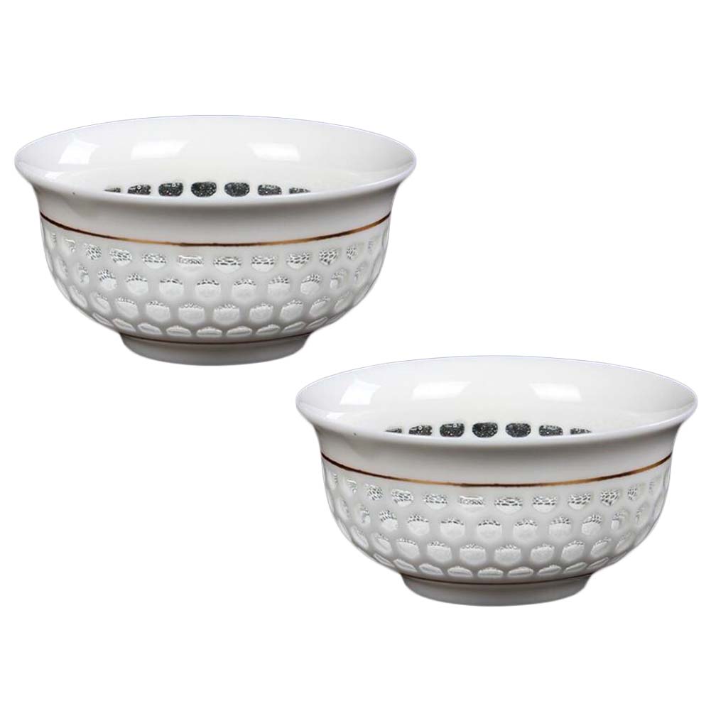 Picture of Panda Superstore PF-HOM367125011-DORIS00098-RP 0.9 oz Handmade Hollow Out Chinese Kungfu Japanese Sake Ceramic Mini Wine & Tea Cups, White - 2 Piece