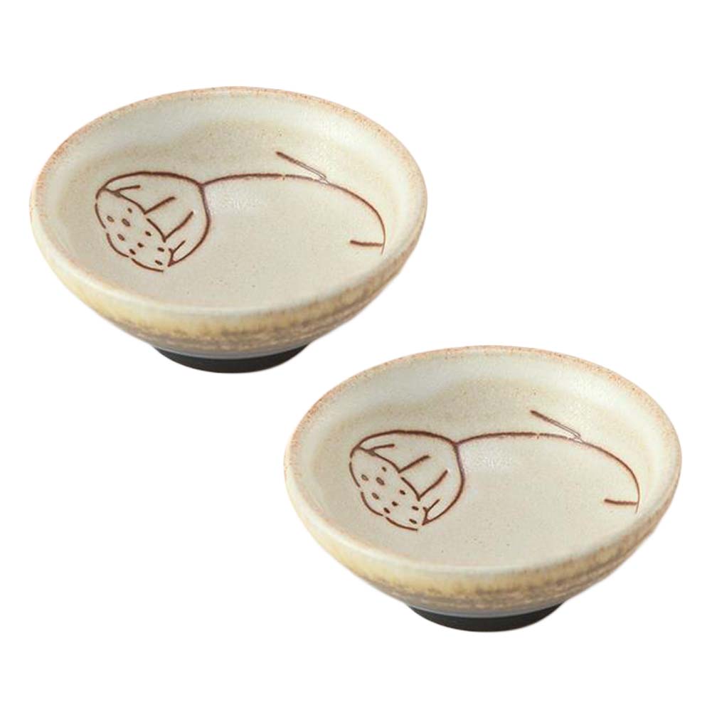 Picture of Panda Superstore PF-HOM367125011-DORIS00101-RP 2 oz Chinese Kungfu Handcraft Lotus Seedpod Crude Pottery Japanese Ceramic Wine & Tea Cups, Beige - 2 Piece