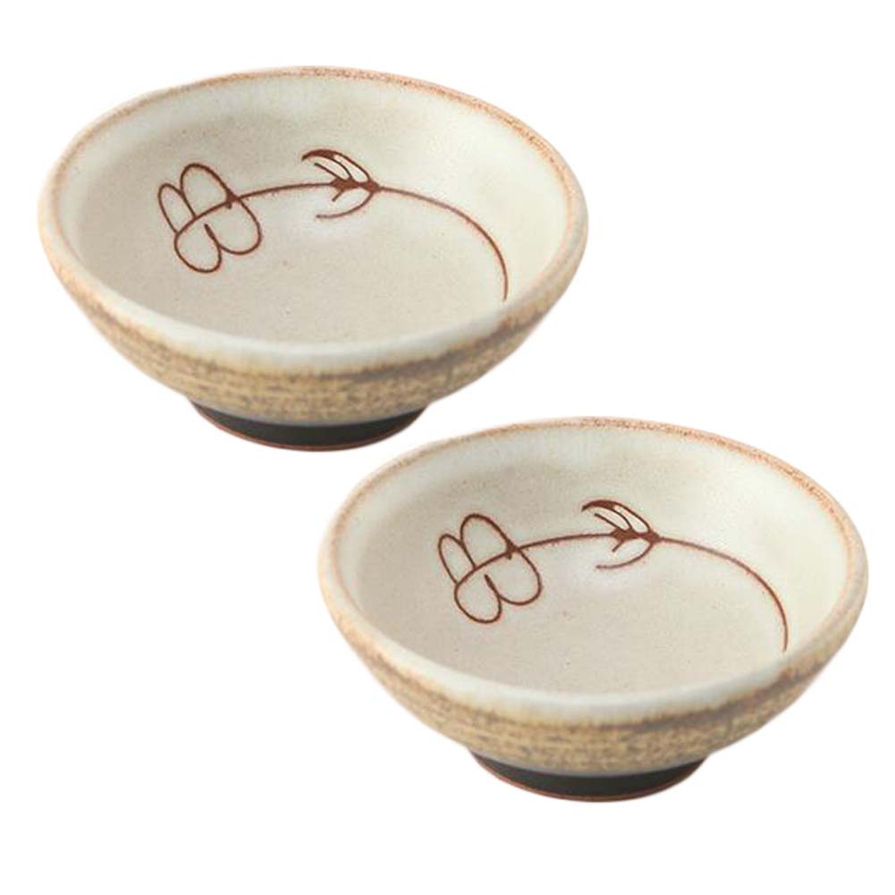Picture of Panda Superstore PF-HOM367125011-DORIS00102-RP 2 oz Chinese Kungfu Handcraft Flower Crude Pottery Japanese Wine & Tea Cups, Beige - 2 Piece