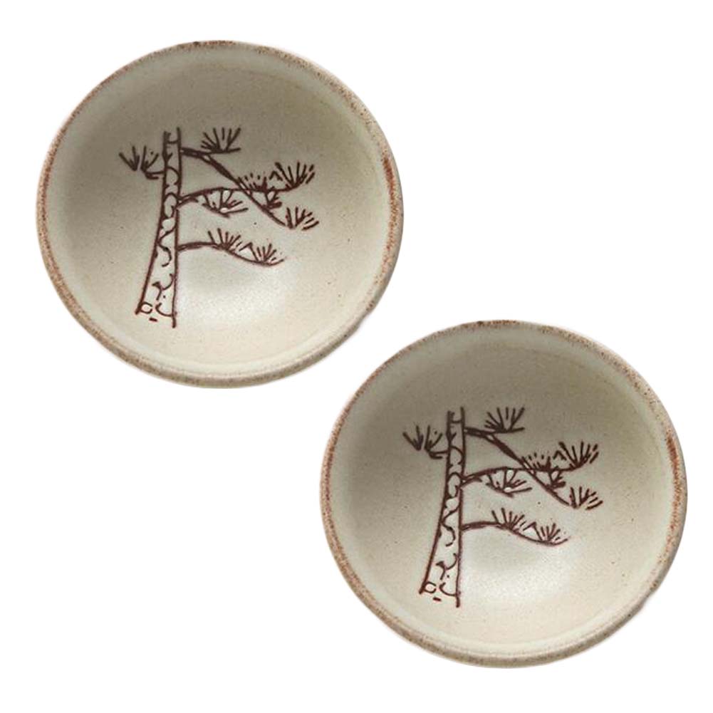 Picture of Panda Superstore PF-HOM367125011-DORIS00105-RP 2 oz Crude Pottery Chinese Kungfu Japanese Handcraft Ceramic Wine & Tea Cups, Pine - Beige - 2 Piece