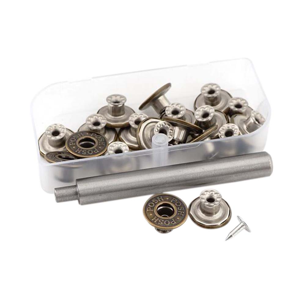Decorative Craft Metal Buttons for Jeans - 17 x 17 mm