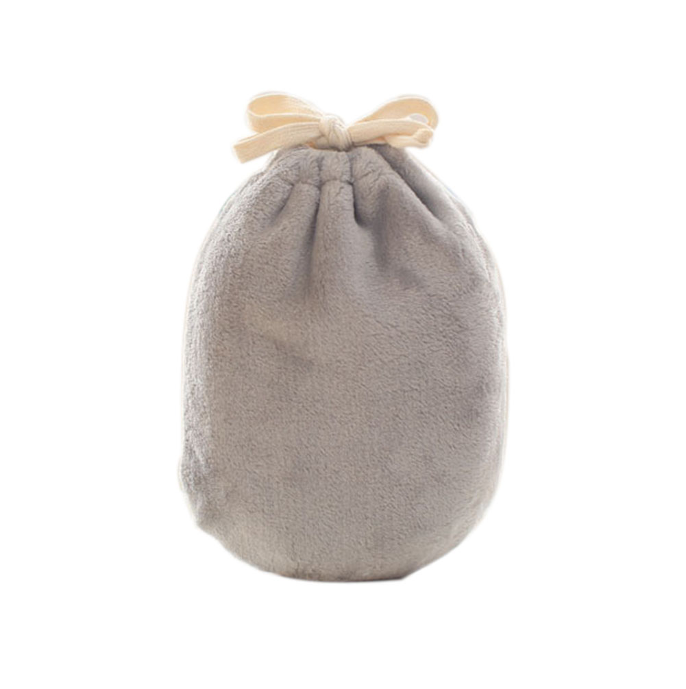 PS-HEA3763901-KELLY00657-RP Hot Water Bottle with Cozy Flannel Drawstring Cover for Hot & Cold Therapy Pain Relief, Gray