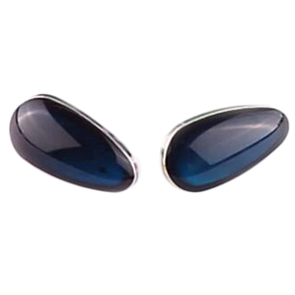 Screw-in Plastic Eyeglass Imitation Jewelry Glasses Replacement Nose Pads, Blue - 3 Pair