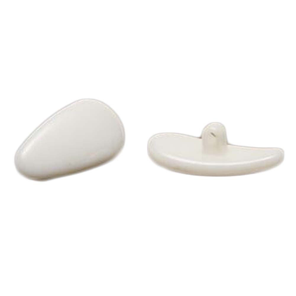 Ceramic Eyeglass Glasses Screw-in Nose Pads, White - Pack of 2