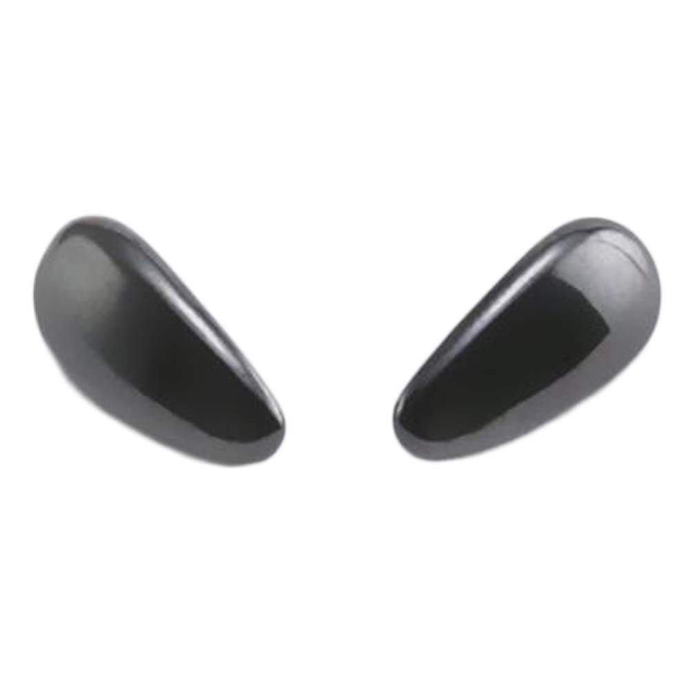 Ceramic Screw-in Eyeglass Glasses Nose Pads, Black - Pack of 2