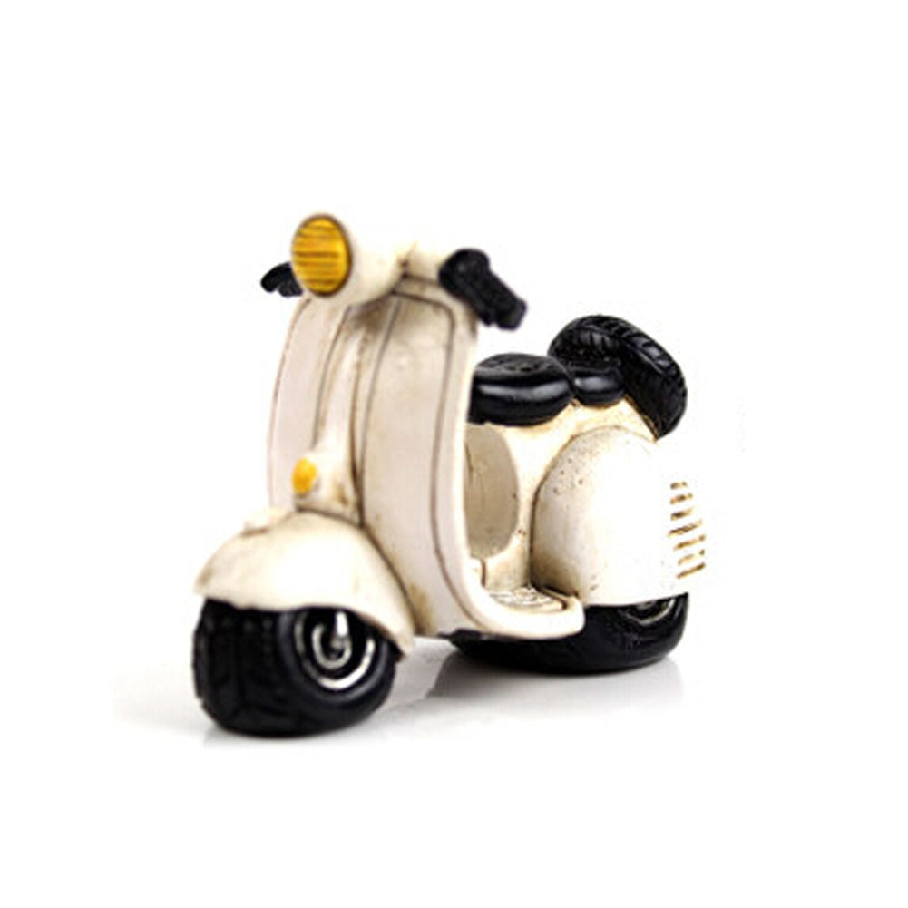 Picture of Panda Superstore PS-HOM15363411-KENNY00107 7 cm Creative Gifts Resinous Small Ornaments Vintage Model Scooters, White