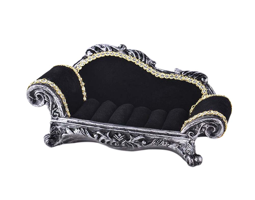 Creative Long Black Sofa Jewelry Storage Box & Display Stand, Multi Color