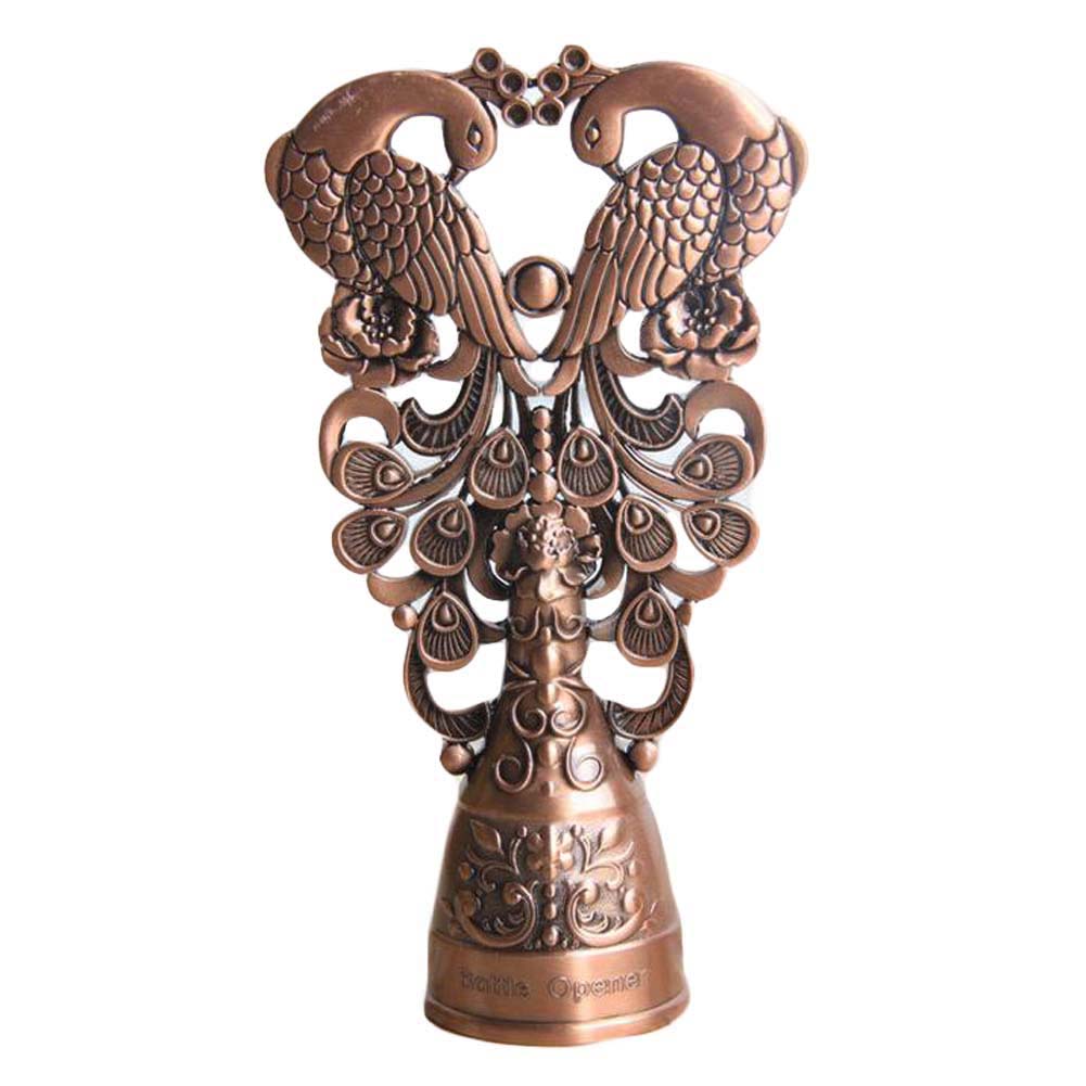 Picture of Panda Superstore PS-HOM3117953011-DORIS00998 Peacock Metal Stand-able Vintage Emboss Style Beer Bottle Opener