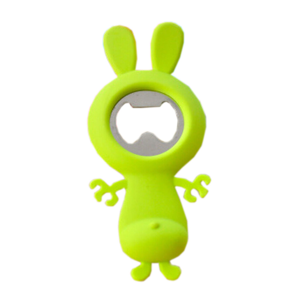 Picture of Panda Superstore PS-HOM3117953011-JESSICA00999 Lovely Green Bunny Beer & Soda Bottle Openers, Set of 4 - 4.3 x 1.9 in.