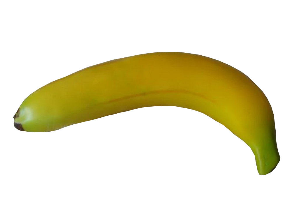 Realistic Artificial Coffee Table Decoration Banana Fruit, Yellow - 7.8 in. - Set of 4