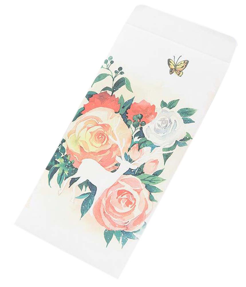 PS-OFF490804011-YAN01708 Japanese Style Invitation Envelopes Artistic Deer Greetings Cards, Flower - 30 Piece