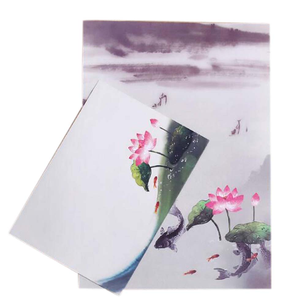 PS-OFF490804011-YAN01899 Chinese Style Beautiful Antiquity Envelope Set Writing Paper Greeting Cards, Lotus - Set of 10