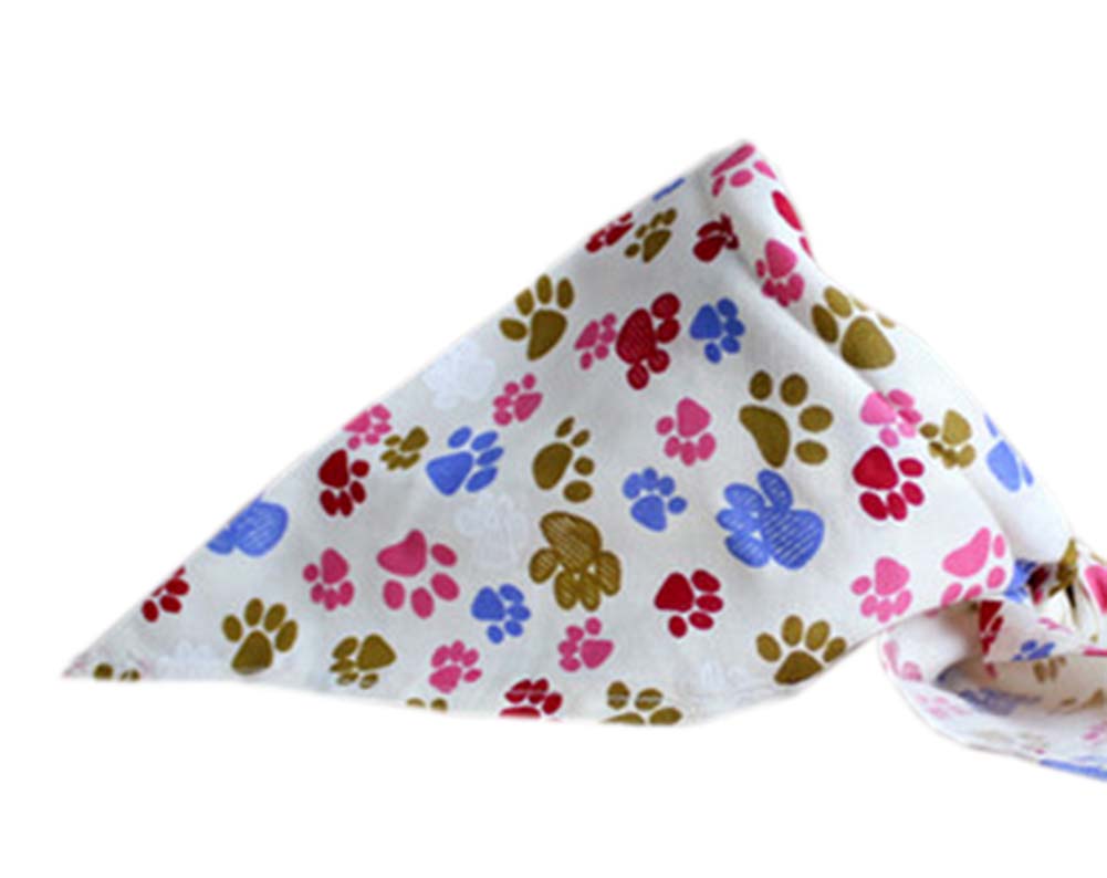 Picture of Panda Superstore PS-PET2975315011-SUSAN00844 Fashionable Cute Pets Triangle Scarves & Headscarf&#44; Footprint - Multi Color - 2 Piece