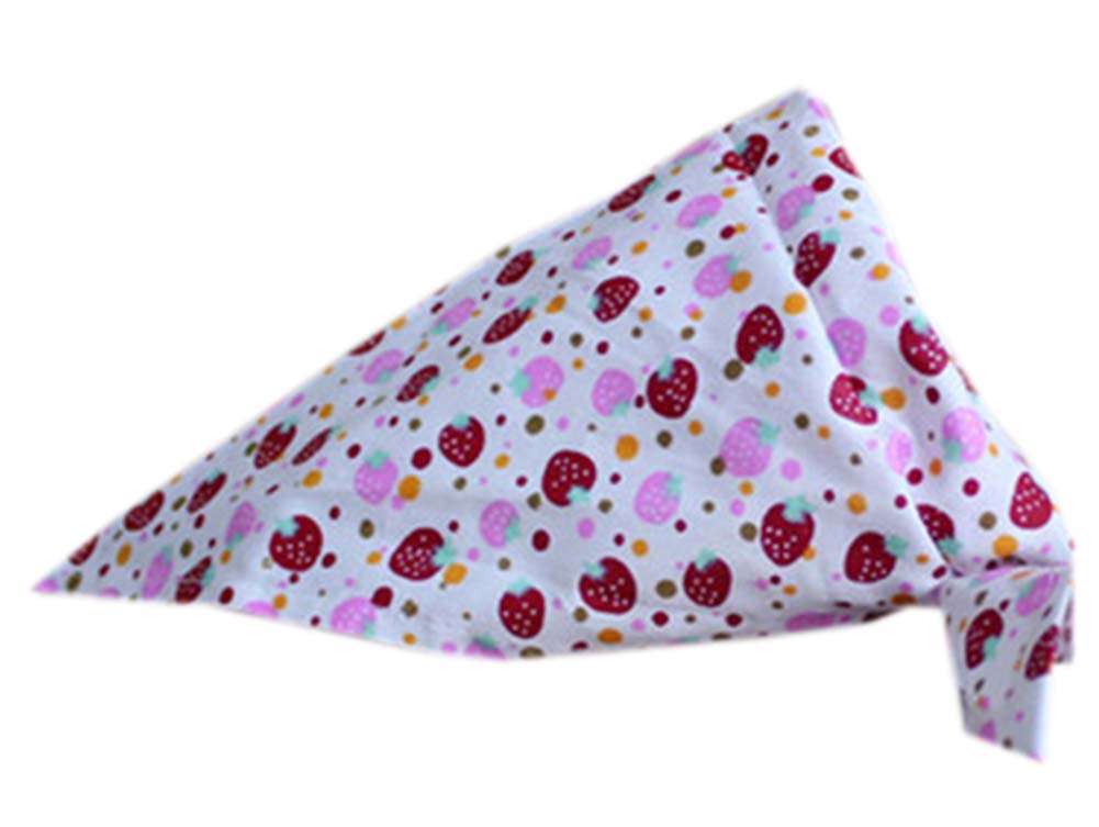 Picture of Panda Superstore PS-PET2975315011-SUSAN00850 Fashionable Cute Pets Triangle Scarves & Headscarf&#44; Strawberry - Multi Color - 2 Piece