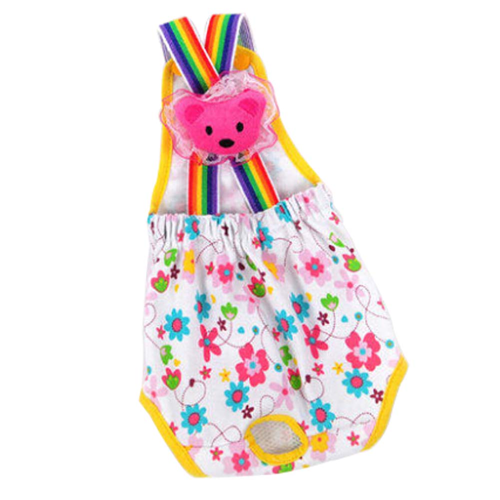 Picture of Panda Superstore PS-PET2975318011-ALIEN00851 22 cm Flower Pattern Dogs Physiological Pants, Multi Color - Extra Small