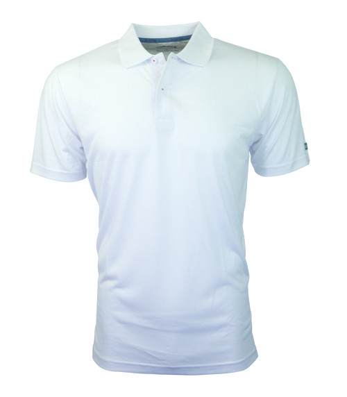 PLTECH001-WT-L Technical Soft Polo & Crew Neck T-Shirt, White - Large