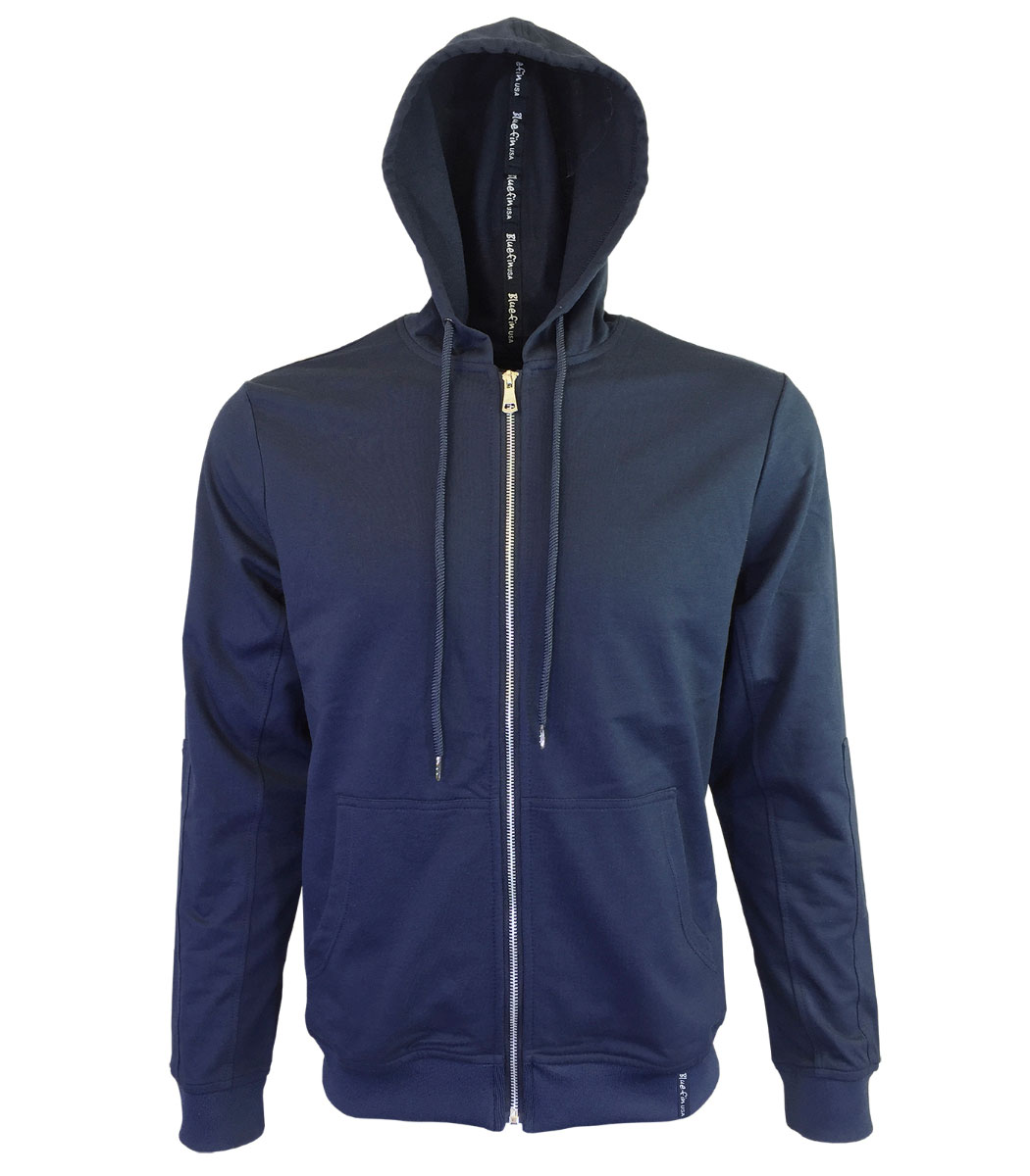 KNHOOD001-NY-M Dockside Full Zip Hoodie, Navy - Medium