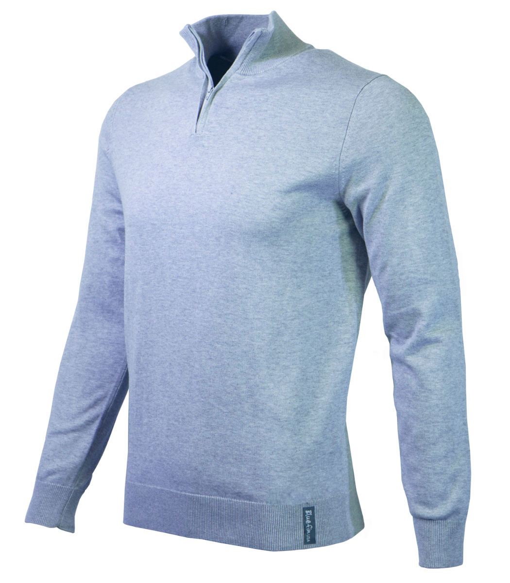 Skipper Quarter Zip Knit Shirt, Gray - Extra Large