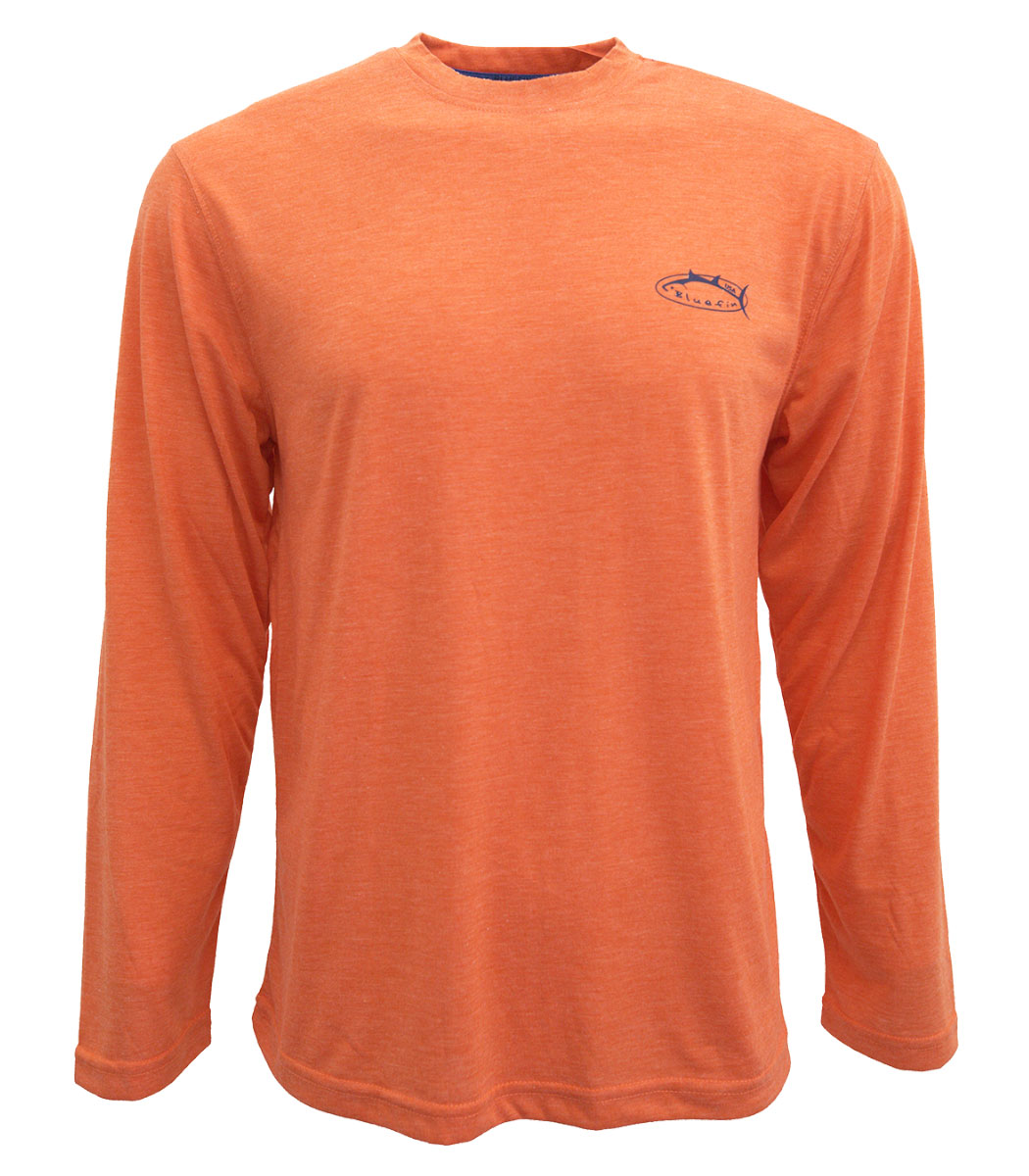TTBLANK-COR-XS Long Sleeve Tech T-Shirt, Orange - Extra Small