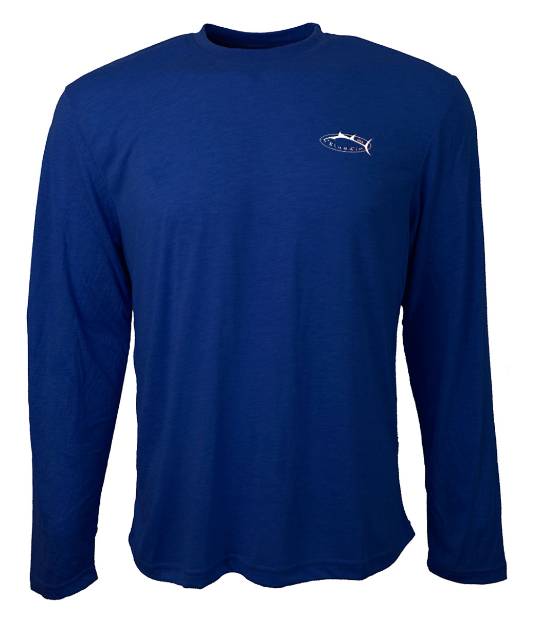 TTBLANK-NVY-L Long Sleeve Tech T-Shirt, Navy - Large