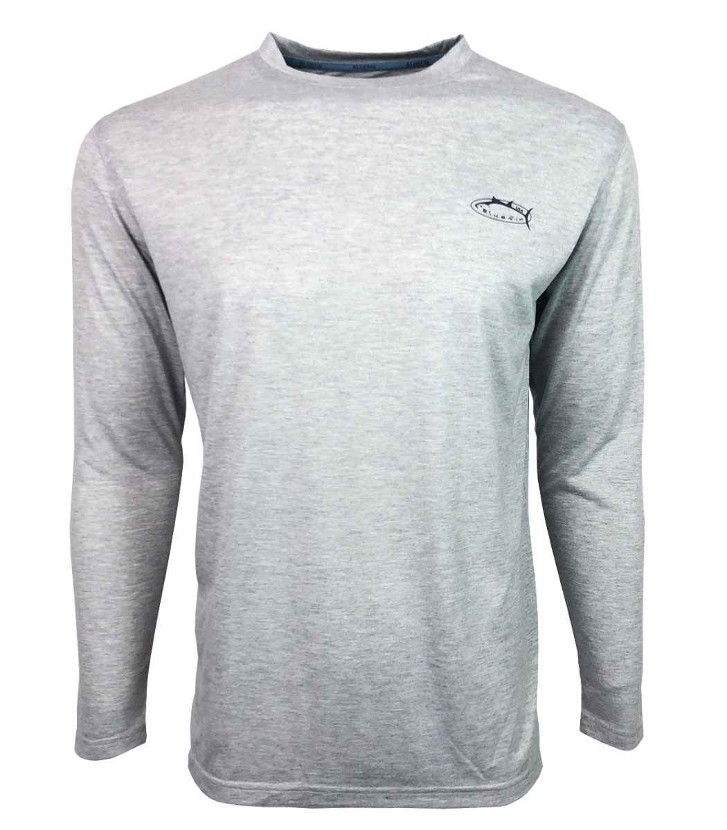 TTBLANK-GY-M Long Sleeve Tech T-Shirt, Gray - Medium